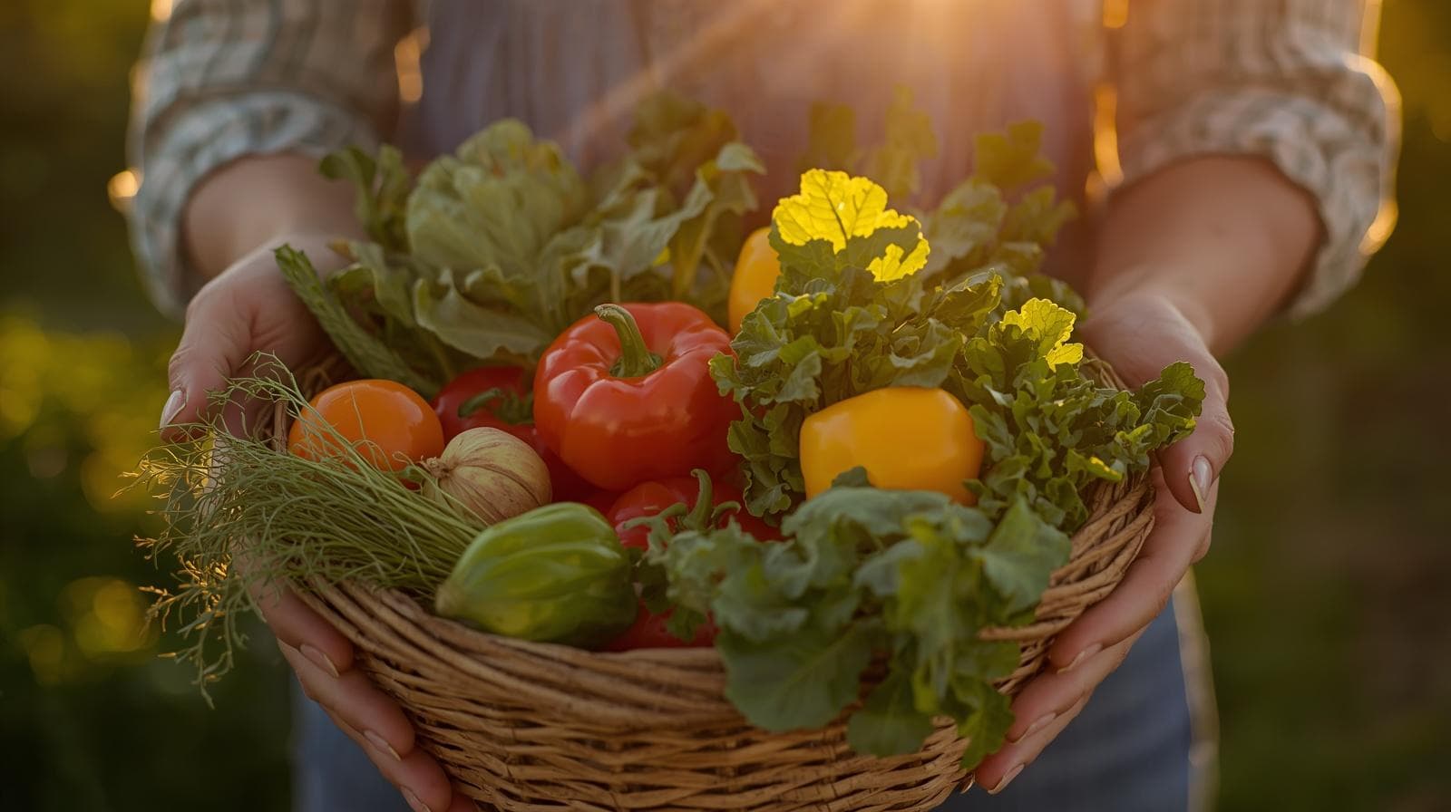 Fresh farm produce basket from Quebec